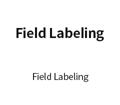 Field Labeling